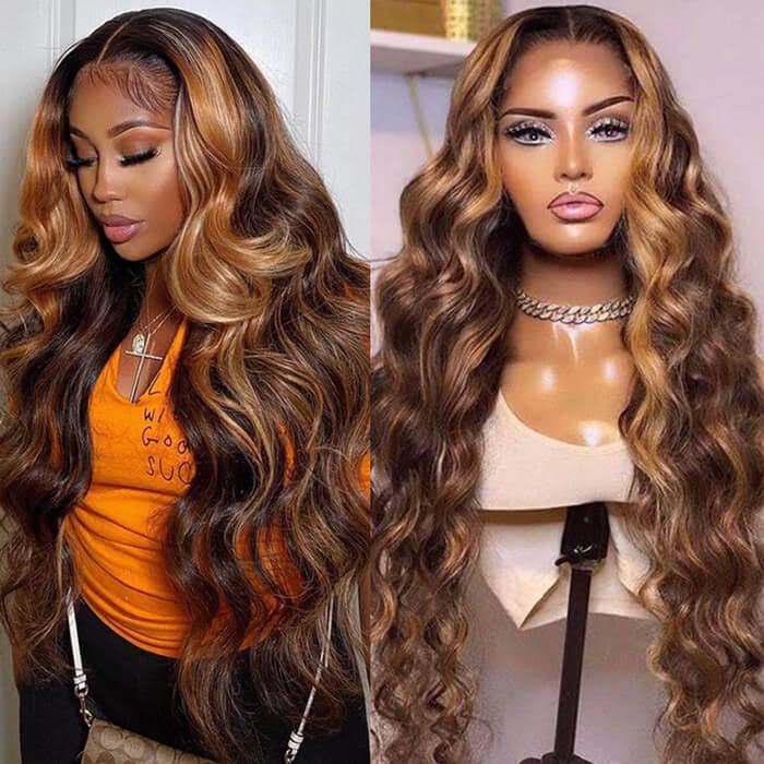 13x4 Glueless wig 4/27 Custom Blonde Dominican Curly